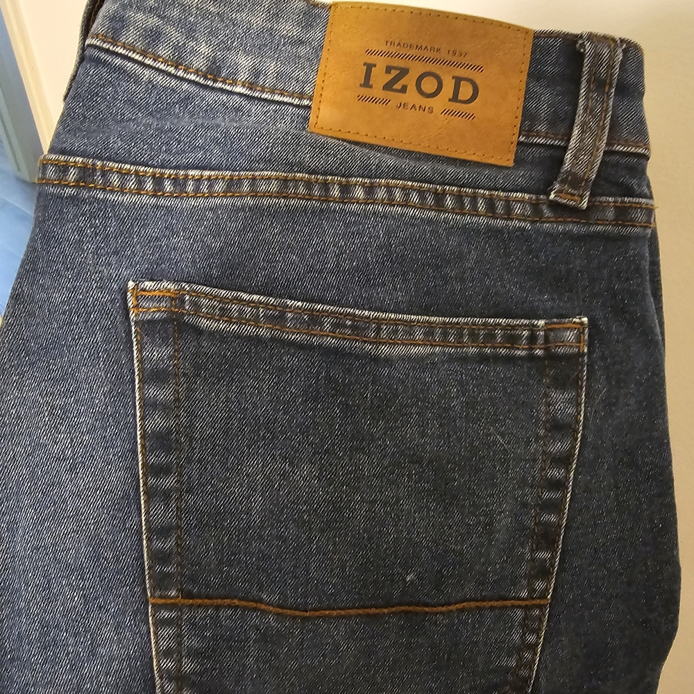 Izod Men's Straight Jeans - Deep Indigo
